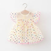Girls Confetti Dress - Ivory.